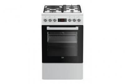 BEKO Cuisini&egrave;re mixte  FSE53321DWCS 4 foyers Blanc