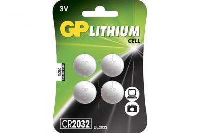 GP BATTERIES GP CR2430&nbsp;Pile bouton au lithium, 3&nbsp;V, Blister de 4