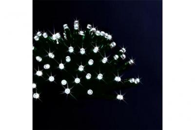 FEERIC LIGHTS AND CHRISTMAS Guirlande solaire blanc froid 100 LED 10 m&egrave;tres ext/int