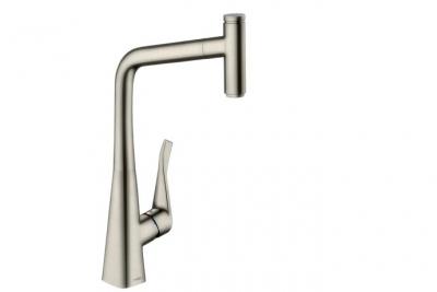 HANSGROHE Robinet mitigeur de cuisine avec bec extractible et 1 jet Metris Select M71 acier 