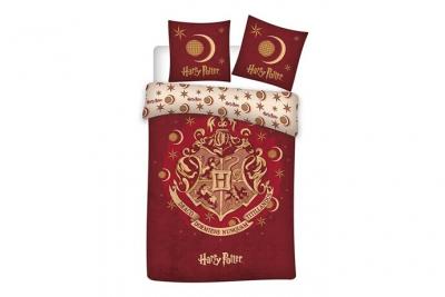 HARRY POTTER  Blason Red - Parure de Lit Enfant - Housse de Couette