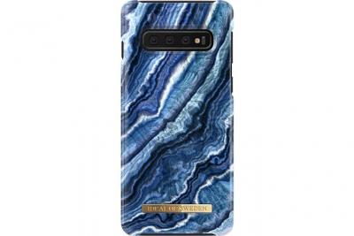 IDEAL OF SWEDEN Coque pour Samsung Galaxy S10 Tendance Magn&eacute;tique Indigo Swirl Bleu