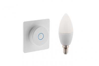 OTIO Interrupteur variateur avec ampoule LED connect&eacute;e Bluetooth E14 4.5W