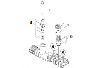 GENERIQUE KARCHER. EMBOUT RACCORD + BILLE + RESSORT PRODUIT. Ref: 28838620