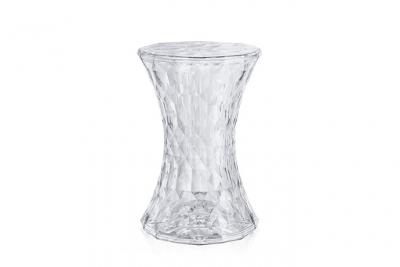 Kartell - Table d'appoint et tabouret Stone, transparent