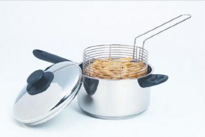 KITCHENCRAFT Kitchen craft chip fryer and basket, stainless steel 20cm