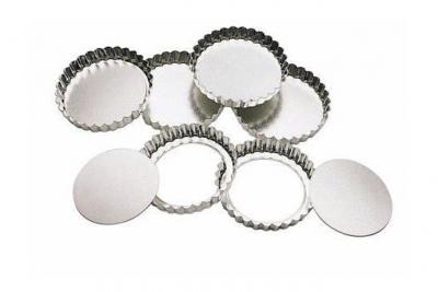 KITCHEN CRAFT  lot de 6 mini-moules &agrave; tarte/flan &agrave; base amovible 10 cm