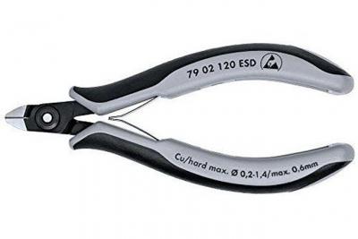 KNIPEX Pince Coupante &Eacute;lectronique Mini T&ecirc;te 120mm - Avec Ressort - Esd