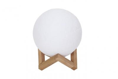 THE HOME DECO FACTORY  - Lampe ronde avec support en bois Lune