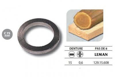 LEMAN 1 Rouleau de 50 m&egrave;tres Lame scie &agrave; ruban en acier C75 15x0,6 pas de 8 - 129.15.608 - 
