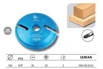 LEMAN Porte-outils plate-bande Sup diam.160 Al.30 Ep.20 z2 948.160.30.01 