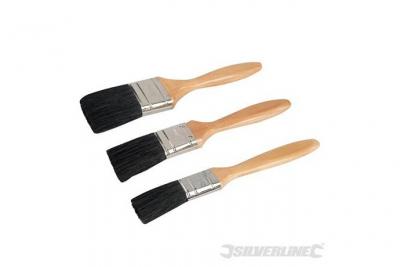 SILVERLINE  868557 Lot de 3 pinceaux qualit&eacute; Pr&eacute;mium 3 pi&egrave;ces