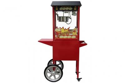 GT CATERING Machine &agrave; pop corn professionnelle avec chariot