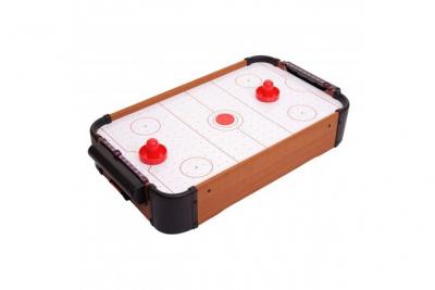MENDLER Mini air hockey hwc-j10, jeu de table air hockey avec accessoires, bois 56x30x10cm