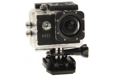 YONIS Mini Cam&eacute;ra Sport HD 720P &Eacute;tanche 30M &Eacute;cran 1.5' Photos Vid&eacute;o Angle 140&deg; Noir  