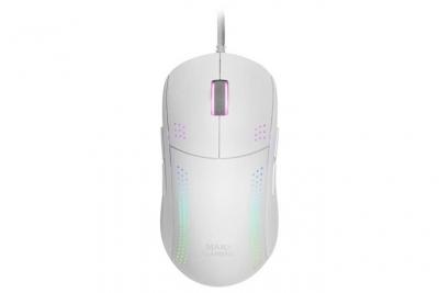 MARS GAMING Souris  MMPROW Avec Fil 32000DPI 9 Boutons Optique Blanc 