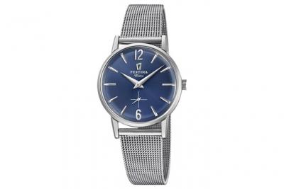 FESTINA Montre -  - F20258/3 - Acier maille milanaise - &Eacute;tanch&eacute;it&eacute; 30m - Cadran bleu 