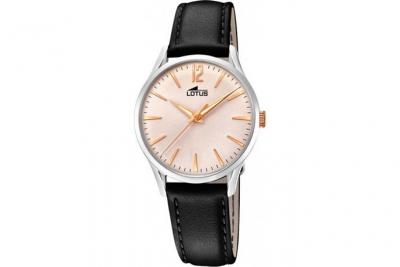 LOTUS Montre  femme acier cuir noir 18406/4