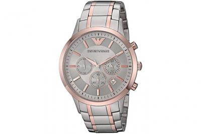 EMPORIO ARMANI Montre Homme Armani Renato AR11077 Bracelet bi-ton or et gris