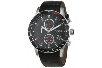 BOSS Montre Homme Hugo  Rafale 1513390 bracelet cuir noir