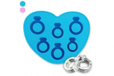 TOTALCADEAU Moule coeur pour glacons bagues rose ou gateau chocolat moule bac a glacon insolite 