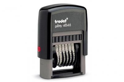 TRODAT  timbre num&eacute;roteur &agrave; encrage automatique printy 4mm printy 4846
