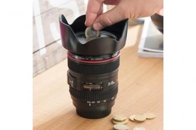 TOTALCADEAU Objectif d'appareil photo tirelire 