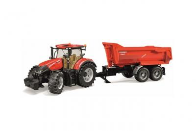 Tracteur avec remorque case