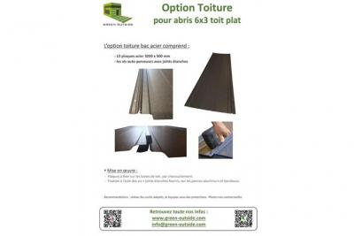 GREEN OUTSIDE Couverture plaques pour abris COLO - Acier - 18m&sup2;