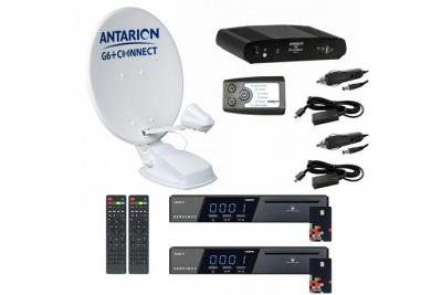 Pack Parabole Satellite Automatique 72cm TWIN + 2x R&eacute;cepteurs TNTSAT HD + Positionneur