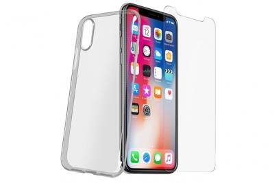 AVIZAR Pack Protection iPhone X / XS Coque transparente + Verre tremp&eacute;