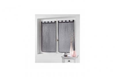 Paire droite passants 2 x 60 x 90 cm voile sable applique filiane Anthracite
