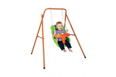 HABITAT ET JARDIN Paradiso Toys balan&ccedil;oire avec si&egrave;ge b&eacute;b&eacute; orange/vert