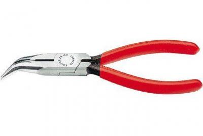  Knipex - Pince &agrave; becs plats, ronds longueur 160 mm plat/rond 40 degr. coud&eacute; poli rev&ecirc;t. e 2521160