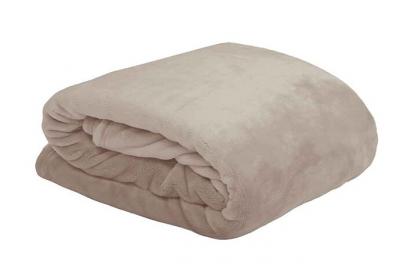 STOF Couvertures  Plaid polaire doudou lin 130 &times; 160 cm