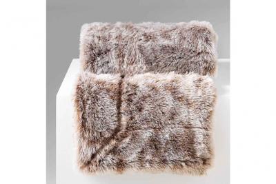 DOUCEUR D INTERIEUR Plaid - 125 x 150 cm - Imitation fourrure - Antartic - Choco