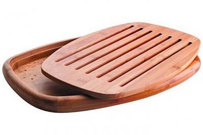 LACOR  60491 planche &agrave; d&eacute;couper le pain bambou 40 x 27 x 3 cm