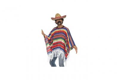 PL RH SMITH & SONS WIGMAKERS LTD TRADING AS SMIFFY S, SMIFFY S Costume adulte Poncho Mexicain Rainbow -