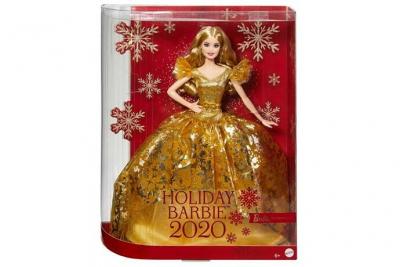 MATTEL Poup&eacute;e Barbie f&ecirc;te No&euml;l 2020 Blonde