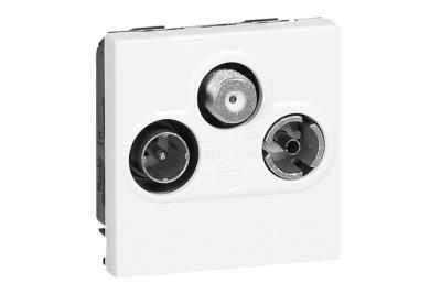 LEGRAND  078786 Mosaic TV-R FM et DAB Prise, 2 Modules, Blanc