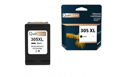 QUALITONER  - 1 Cartouche compatible pour HP 305 XL 305XL Noir pour Deskjet 1210 1212 1255 2710 2720 2721 2722 2723 2724 2732 2752 2755 Plus 4110 Plus 