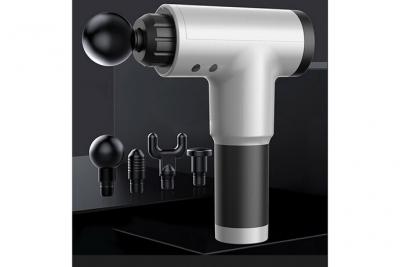 QUMOX  Pistolet de massage musculaire, Masseur musculaire avec 4 t&ecirc;tes pour r&eacute;cup&eacute;ration de fatigue et d&eacute;tenter le cou et l'&eacute;paule 