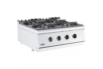  R&eacute;chaud Gaz Professionnel de 2 &agrave; 6 Feux Vifs - Gamme 700 - Combisteel - 800x700 