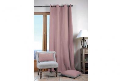 Lovely Casa Duo UNI Rideau 135X240 CM, Coton, Poudre, 135 x 240 cm