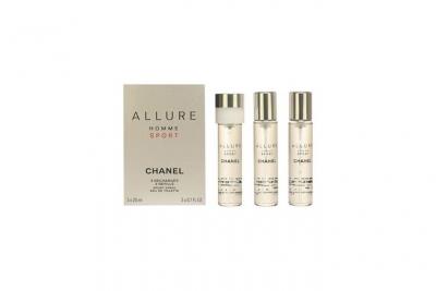 Chanel Allure Homme Sport EdT Recharge Cadeau EdT 3x20ml