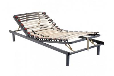 VENTE UNIQUE Sommier de relaxation lattes 3 plans de couchage - 80 x 200 cm - RUOTI de YSMEE