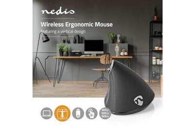 NEDIS    Wireless Ergonomic Mouse Noir (ERGOMSWS100BK)