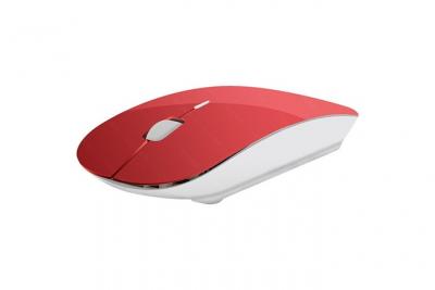 GENERIQUE Souris Ultra Plate pour PC RAZER Sans Fil USB Universelle Capteur Optique 3 Boutons Couleurs - ROUGE