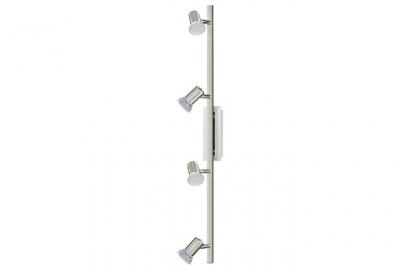  Spot ROTTELO 4 ampoules nickel satin&eacute; Largeur 70 Cm