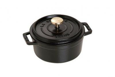 STAUB Cocotte Fonte Emaill&eacute;e Ronde Noir 12cm - 0,40L